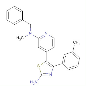 303163-35-1  2-Pyridinamine,4-[2-amino-4-(3-methylphenyl)-5-thiazolyl]-N-methyl-N-(phenylmethyl)-