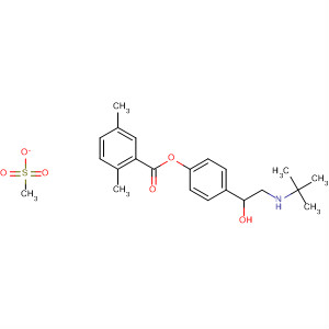 30392-91-7  Benzoic acid, 2,5-dimethyl-,4-[2-[(1,1-dimethylethyl)amino]-1-hydroxyethyl]-1,2-phenylene ester,methanesulfonate (salt)