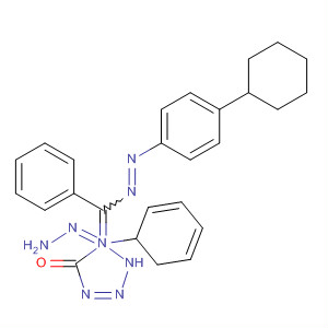 303960-47-6  5H-Tetrazol-5-one, 1,2-dihydro-1-phenyl-,[[(4-cyclohexylphenyl)azo]phenylmethylene]hydrazone