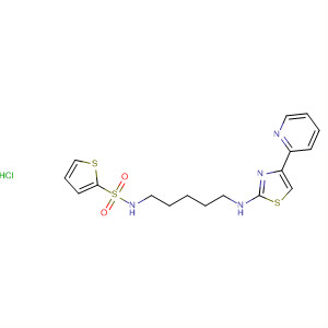 304006-30-2  2-Thiophenesulfonamide,N-[5-[[4-(2-pyridinyl)-2-thiazolyl]amino]pentyl]-, monohydrochloride