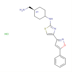 304007-34-9  2-Thiazolamine,N-[trans-4-(aminomethyl)cyclohexyl]-4-(5-phenyl-3-isoxazolyl)-,hydrochloride