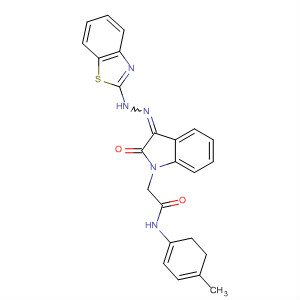 304663-54-5  1H-Indole-1-acetamide,3-(2-benzothiazolylhydrazono)-2,3-dihydro-N-(4-methylphenyl)-2-oxo-