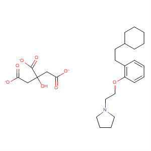 30518-76-4  Pyrrolidine, 1-[2-[2-(2-cyclohexylethyl)phenoxy]ethyl]-,2-hydroxy-1,2,3-propanetricarboxylate (1:1)