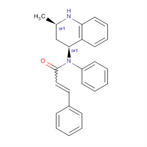 306293-76-5  4-Quinolinamine,1,2,3,4-tetrahydro-2-methyl-1-(1-oxo-3-phenyl-2-propenyl)-N-phenyl-,(2R,4S)-rel- 306293-76-5  4-Quinolinamine,1,2,3,4-tetrahydro-2-methyl-1-(1-oxo-3-phenyl-2-propenyl)-N-phenyl-,(2R,4S)-rel-