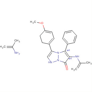 307297-89-8  1H,7H-Pyrazolo[1,2-a][1,2,3]triazol-7-one,6-(di-2-propenylamino)-5,6-dihydro-3-(4-methoxyphenyl)-5-phenyl-,(5R,6R)-rel-