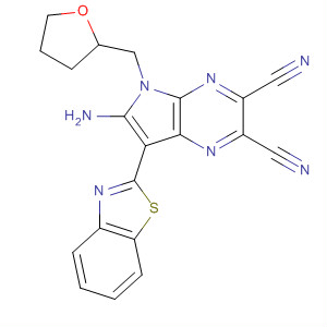 307507-61-5  5H-Pyrrolo[2,3-b]pyrazine-2,3-dicarbonitrile,6-amino-7-(2-benzothiazolyl)-5-[(tetrahydro-2-furanyl)methyl]-