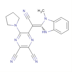 307508-02-7  2,3-Pyrazinedicarbonitrile,5-[cyano(1,3-dihydro-1-methyl-2H-benzimidazol-2-ylidene)methyl]-6-(1-pyrrolidinyl)-
