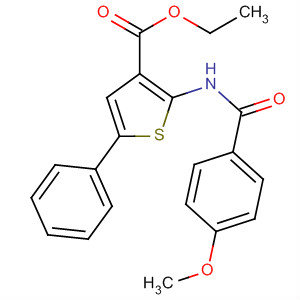 307536-21-6  3-Thiophenecarboxylic acid, 2-[(4-methoxybenzoyl)amino]-5-phenyl-,ethyl ester
