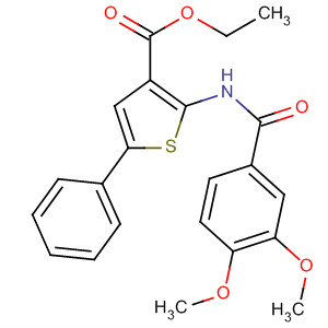 307536-26-1  3-Thiophenecarboxylic acid,2-[(3,4-dimethoxybenzoyl)amino]-5-phenyl-, ethyl ester