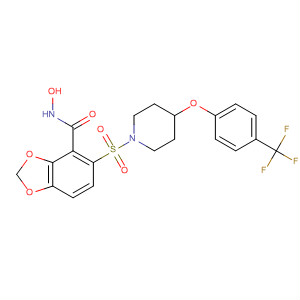 308385-70-8  1,3-Benzodioxole-4-carboxamide,N-hydroxy-5-[[4-[4-(trifluoromethyl)phenoxy]-1-piperidinyl]sulfonyl]-