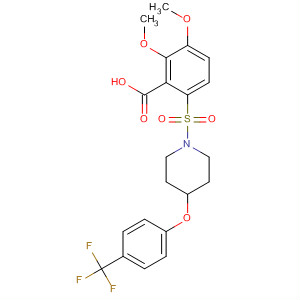 308386-21-2  Benzoic acid,2,3-dimethoxy-6-[[4-[4-(trifluoromethyl)phenoxy]-1-piperidinyl]sulfonyl]-