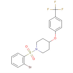 308386-27-8  Piperidine, 1-[(2-bromophenyl)sulfonyl]-4-[4-(trifluoromethyl)phenoxy]-