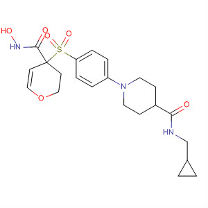 308822-29-9  4-Piperidinecarboxamide,N-(cyclopropylmethyl)-1-[4-[[tetrahydro-4-[(hydroxyamino)carbonyl]-2H-pyran-4-yl]sulfonyl]phenyl]-