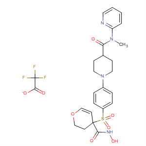 308822-49-3  4-Piperidinecarboxamide,N-methyl-N-2-pyridinyl-1-[4-[[tetrahydro-4-[(hydroxyamino)carbonyl]-2H-pyran-4-yl]sulfonyl]phenyl]-, mono(trifluoroacetate) (salt)