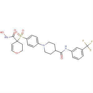 308822-53-9  4-Piperidinecarboxamide,1-[4-[[tetrahydro-4-[(hydroxyamino)carbonyl]-2H-pyran-4-yl]sulfonyl]phenyl]-N-[3-(trifluoromethyl)phenyl]-