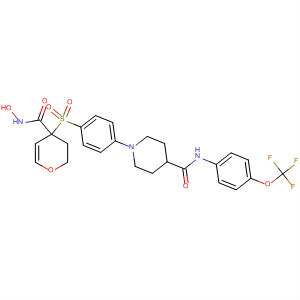 308822-60-8  4-Piperidinecarboxamide,1-[4-[[tetrahydro-4-[(hydroxyamino)carbonyl]-2H-pyran-4-yl]sulfonyl]phenyl]-N-[4-(trifluoromethoxy)phenyl]-