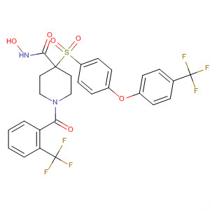 308822-90-4  4-Piperidinecarboxamide,N-hydroxy-1-[2-(trifluoromethyl)benzoyl]-4-[[4-[4-(trifluoromethyl)phenoxy]phenyl]sulfonyl]-