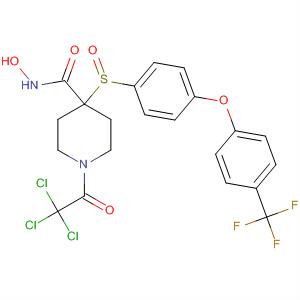 308823-02-1  4-Piperidinecarboxamide,N-hydroxy-1-(trichloroacetyl)-4-[[4-[4-(trifluoromethyl)phenoxy]phenyl]sulfonyl]-