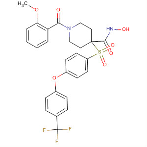 308823-10-1  4-Piperidinecarboxamide,N-hydroxy-1-(2-methoxybenzoyl)-4-[[4-[4-(trifluoromethyl)phenoxy]phenyl]sulfonyl]-