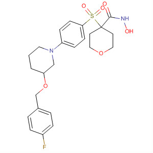 308823-71-4  2H-Pyran-4-carboxamide,4-[[4-[3-[(4-fluorophenyl)methoxy]-1-piperidinyl]phenyl]sulfonyl]tetrahydro-N-hydroxy-