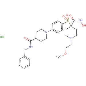308824-19-3  4-Piperidinecarboxamide,N-hydroxy-1-(2-methoxyethyl)-4-[[4-[4-[[(phenylmethyl)amino]carbonyl]-1-piperidinyl]phenyl]sulfonyl]-, monohydrochloride