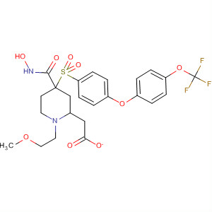 308824-27-3  4-Piperidinecarboxamide,N-hydroxy-1-(2-methoxyethyl)-4-[[4-[4-(trifluoromethoxy)phenoxy]phenyl]sulfonyl]-, monoacetate (salt)