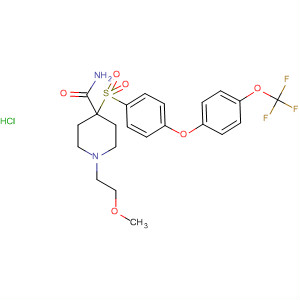 308824-34-2  4-Piperidinecarboxamide,1-(2-methoxyethyl)-4-[[4-[4-(trifluoromethoxy)phenoxy]phenyl]sulfonyl]-,monohydrochloride