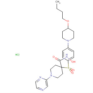 308826-32-6  4-Piperidinecarboxamide,4-[[4-(4-butoxy-1-piperidinyl)phenyl]sulfonyl]-N-hydroxy-1-pyrazinyl-,monohydrochloride