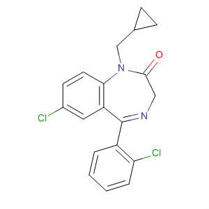 30896-61-8  2H-1,4-Benzodiazepin-2-one,7-chloro-5-(2-chlorophenyl)-1-(cyclopropylmethyl)-1,3-dihydro-