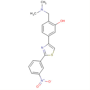 311312-80-8  Phenol, 2-[(dimethylamino)methyl]-5-[2-(3-nitrophenyl)-4-thiazolyl]-