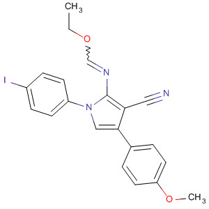 311347-73-6  Methanimidic acid,N-[3-cyano-1-(4-iodophenyl)-4-(4-methoxyphenyl)-1H-pyrrol-2-yl]-, ethylester
