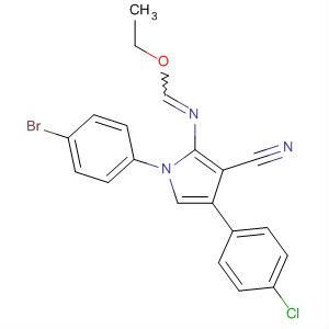 311347-75-8  Methanimidic acid,N-[1-(4-bromophenyl)-4-(4-chlorophenyl)-3-cyano-1H-pyrrol-2-yl]-, ethylester