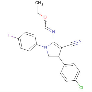 311347-76-9  Methanimidic acid,N-[4-(4-chlorophenyl)-3-cyano-1-(4-iodophenyl)-1H-pyrrol-2-yl]-, ethylester