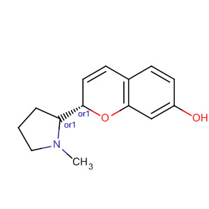 311804-74-7  2H-1-Benzopyran-7-ol, 3,4-dihydro-2-[(2R)-1-methyl-2-pyrrolidinyl]-,(2S)-rel-