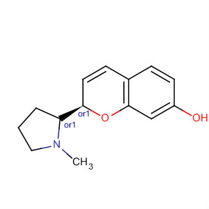 311804-75-8  2H-1-Benzopyran-7-ol, 3,4-dihydro-2-[(2R)-1-methyl-2-pyrrolidinyl]-,(2R)-rel-