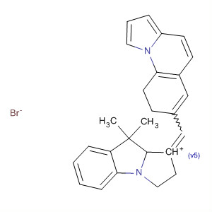 31187-96-9  Pyrrolo[1,2-a]indolium,1-[(1,2-dihydropyrrolo[1,2-a]quinolin-3-yl)methylene]-1,2,3,9-tetrahydro-9,9-dimethyl-, bromide