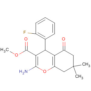 312271-47-9  4H-1-Benzopyran-3-carboxylic acid,2-amino-4-(2-fluorophenyl)-5,6,7,8-tetrahydro-7,7-dimethyl-5-oxo-,methyl ester