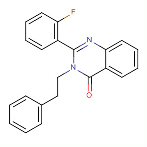 312277-73-9  4(3H)-Quinazolinone, 2-(2-fluorophenyl)-3-(2-phenylethyl)- 312277-73-9  4(3H)-Quinazolinone, 2-(2-fluorophenyl)-3-(2-phenylethyl)-