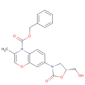 312306-16-4  4H-1,4-Benzoxazine-4-carboxylic acid,2,3-dihydro-7-[(5R)-5-(hydroxymethyl)-2-oxo-3-oxazolidinyl]-3-methyl-,phenylmethyl ester, (3R)-