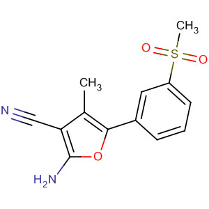 312307-73-6  3-Furancarbonitrile, 2-amino-4-methyl-5-[3-(methylsulfonyl)phenyl]-