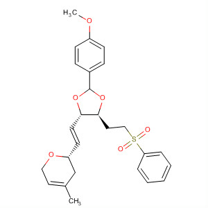 312695-82-2  2H-Pyran,3,6-dihydro-2-[(1E)-2-[(4S,5S)-2-(4-methoxyphenyl)-5-[2-(phenylsulfonyl)ethyl]-1,3-dioxolan-4-yl]ethenyl]-4-methyl-, (2S)-