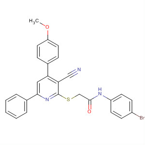312757-69-0  Acetamide,N-(4-bromophenyl)-2-[[3-cyano-4-(4-methoxyphenyl)-6-phenyl-2-pyridinyl]thio]-