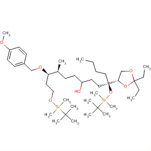 313334-13-3  4,15-Dioxa-3,16-disilaoctadecan-8-ol,5-butyl-5-[(4S)-2,2-diethyl-1,3-dioxolan-4-yl]-12-[(4-methoxyphenyl)methoxy]-2,2,3,3,11,16,16,17,17-nonamethyl-, (5R,11S,12R)-