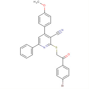 313365-08-1  3-Pyridinecarbonitrile,2-[[2-(4-bromophenyl)-2-oxoethyl]thio]-4-(4-methoxyphenyl)-6-phenyl-