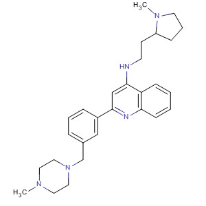 313832-53-0  4-Quinolinamine,2-[3-[(4-methyl-1-piperazinyl)methyl]phenyl]-N-[2-(1-methyl-2-pyrrolidinyl)ethyl]-
