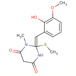 313954-00-6  4,6(1H,5H)-Pyrimidinedione,dihydro-5-[(4-hydroxy-3-methoxyphenyl)methylene]-1,3-dimethyl-2-thioxo-