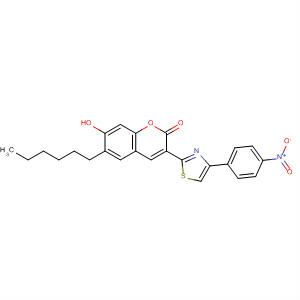 313956-71-7  2H-1-Benzopyran-2-one,6-hexyl-7-hydroxy-3-[4-(4-nitrophenyl)-2-thiazolyl]-