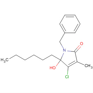 314761-80-3  2H-Pyrrol-2-one,4-chloro-5-hexyl-1,5-dihydro-5-hydroxy-3-methyl-1-(phenylmethyl)-
