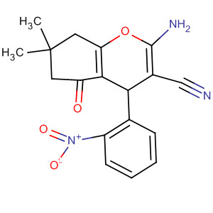 315245-01-3  4H-1-Benzopyran-3-carbonitrile,2-amino-5,6,7,8-tetrahydro-7,7-dimethyl-4-(2-nitrophenyl)-5-oxo- 315245-01-3  4H-1-Benzopyran-3-carbonitrile,2-amino-5,6,7,8-tetrahydro-7,7-dimethyl-4-(2-nitrophenyl)-5-oxo-