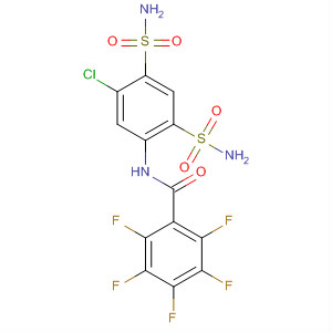 316827-65-3  Benzamide,N-[2,4-bis(aminosulfonyl)-5-chlorophenyl]-2,3,4,5,6-pentafluoro-